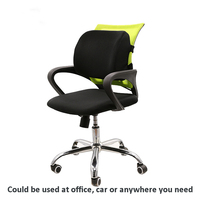 Vente en gros en usine en Chine Coussin de soutien dorsal pour siège de voiture et chaise de bureau rempli de mousse à mémoire de forme avec coussin de soutien lombaire de poche