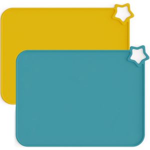New <b>Silicone</b> Placemats Table Mats <b>Waterproof</b> Heat-Resistant Easy to Clean for Dining Table Set Kitchen Table - Product Image 1