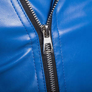 Chaqueta clásica de cuero genuino para hombre con cuello levantado y manga completa para exteriores y chaqueta de invierno de moda de invierno - Product Image 6