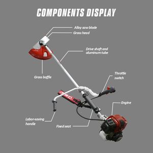 Desbrozadora de gasolina de 4 tiempos potente para uso agrícola, herramienta de jardín de alta resistencia para eliminación de maleza, 33cc, venta al por mayor - Product Image 5
