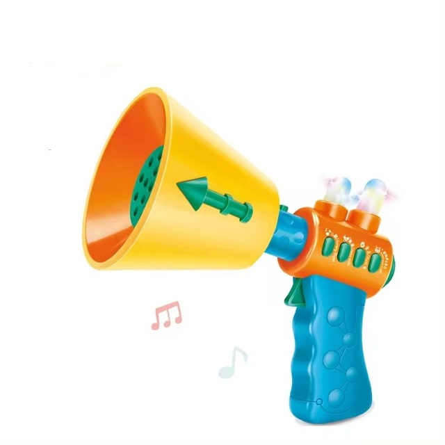 ITTL Kids Electric Loudspeaker Megaphone Toy Early Education Toys Interactive Plastic Trumpet Microphone Horn Toy with Music