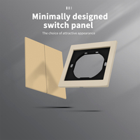 Interruptores y Enchufes de Pared WESA Ultrafinos con Botón Pulsador EU 1/2/3 Vías, Enchufe de Alimentación de 1 Vía, Combinación Libre, Diseño Moderno de Lujo