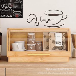 Caja de pan de bambú Haoxin con puerta de vidrio, 30-40 yuanes, para almacenamiento en la encimera de la cocina - Product Image 3