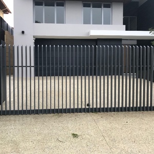 <span class=keywords><strong>Lame</strong></span> <span class=keywords><strong>composite</strong></span> de clôture horizontale Accessoires de clôture contemporaine en aluminium 3D - Product Image 5