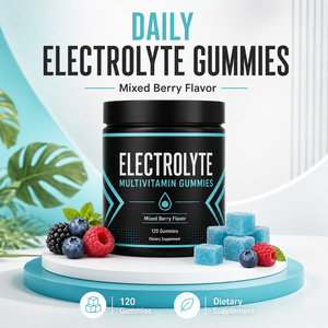 Gummies véganes biologiques multivitaminées, multiminérales et électrolytes à faible teneur en sucre pour adultes – Compléments sportifs pour améliorer l'immunité - Product Image 5