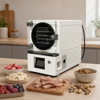 Mini huishoudelijke vriesdroger 0.2 ㎡   2kg/batch tafelmodel roestvrijstalen 1400W voedsel-lyofilisator voor fruit, snacks, thuiskeuken, snoep