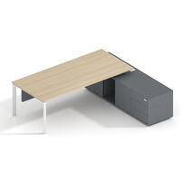 Bureau de direction moderne en bois massif avec fonction extensible pour poste de travail commercial en open space
