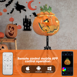 <span class=keywords><strong>Projecteur</strong></span> d'hologramme 3D pour <span class=keywords><strong>Halloween</strong></span>, ventilateur LED, affichage animé de 42cm avec carte SD pour l'éducation et la publicité en intérieur, fourniture OEM - Product Image 4