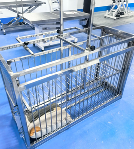 <span class=keywords><strong>Cage</strong></span> à chien pliable de luxe personnalisée en acier inoxydable, motif animal simple, <span class=keywords><strong>cage</strong></span> d'injection pour animaux de compagnie avec boîte de ramassage - Product Image 2