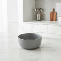 Service de table en grès de luxe Guangda, 4 pièces, ensemble moderne gris en céramique (assiette, bol, tasse) |   Compatible lave-vaisselle, micro-ondes et four