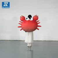 Modèle gonflable publicitaire personnalisé de crabe rouge de dessin animé pour défilés de rue, carnavals et décorations extérieures