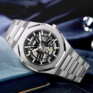 Reloj mecánico automático para hombre, pulsera de marca con logotipo personalizado, marca privada, de lujo - Product Image 3