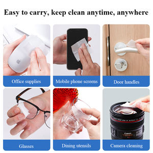 กระดาษเปียกฆ่าเชื้อแบบใช้แล้วทิ้งแผ่นแอลกอฮอล์ฆ่าเชื้อแยกแผ่นสำหรับทำความสะอาดหน้าจอกล้องเลนส์ - Product Image 4