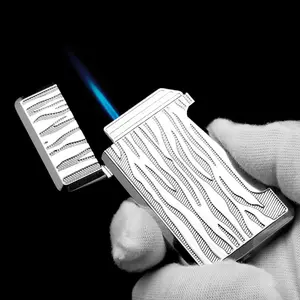 KY 2024 nouveau Turbo torche briquet Cmpact Butane cigare coupe-vent métal Vintage gaz briquet Cigarette