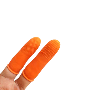 Jejor Fabrikant Industriële Stofvrije Wegwerp Antislip Oranje Latex Vingerbedden - Product Image 3