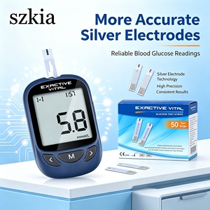 Glucomètre MicroTech Exactive Vital sans codage, échantillon de 0,6 µL en 5 secondes, kit de test du diabète - Product Image 4