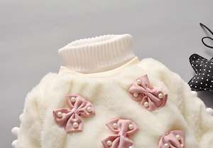 Nouvel ensemble tricoté en coton pour bébé fille : manteau et tutu, tenue chaude d'hiver avec nœud - Product Image 4