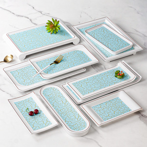 Xiangyuan Meimei <b>melamine</b> tableware <b>plates</b>, rectangular commercial hot pot restaurant serving <b>plates</b>, imitation porcelain - Product Image 2