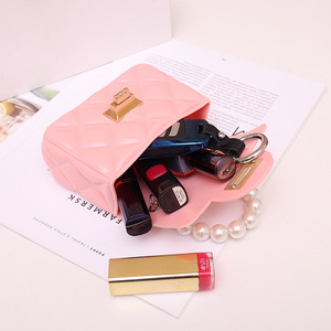 Bolso de Hombro Cruzado de Gelatina con Perlas Hecho a Mano de Moda de Gran Venta para Niñas - Product Image 3