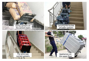 Chariot électrique tout-terrain pour escaliers : certifié CE, rampe pliable et plateforme en acier avec grandes roues - Product Image 6