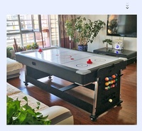 Table de jeux multifonction 4-en-1 à prix abordable : billard, hockey sur air, tennis de table et plateau de salle à manger