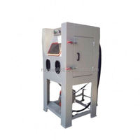 Cabine de sablage manuelle à moteur avec table rotative - 380/220V, équipement de nettoyage pour l'élimination de la rouille