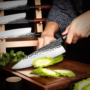 하이 퀄리티 8 인치 <span class=keywords><strong>440C</strong></span> 스테인레스 스틸 일본 요리사 칼 주방 절단 고기 야채 칼 요리사 칼 나무 손잡이 - Product Image 4