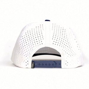 Custom 5 Panel Rubber Pvc Logo <b>Waterproof</b> Baseball Cap Laser Cut Hole Perforated Caps Performance Sports Golf <b>Hats</b> - Product Image 6