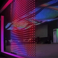 P31.25 P40 Écran LED transparent en maille, affichage publicitaire, rideau LED flexible pour scène, écran LED en maille pour façade de bâtiment