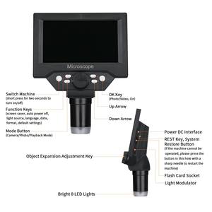 <span class=keywords><strong>Microscope</strong></span> industriel numérique G5 <span class=keywords><strong>10MP</strong></span> 1-1000X avec support en aluminium et écran LCD 5.5 ". - Product Image 5