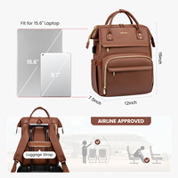 Nouveauté : Sac à dos vintage portable pour femmes, idéal pour l'école et le travail, sac à dos de luxe en cuir PU pour femmes, avec port USB