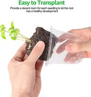 Pot de plante en plastique Transparent, intérieur/extérieur, pépinière, humidité, dôme, semoir, démarreur de graines, Pots de fleurs