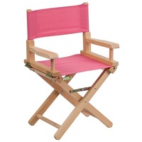 Acclamé Nom Personnalisé Maquillage En Bois Toile Directeur Chaise Portable Pliable Enfants Chaise De Jardin Petit quantité minimale de commande Options Colorées