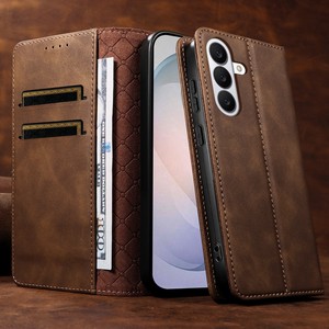 เคสโทรศัพท์แบบกระเป๋าสตางค์แม่เหล็กหรูหรา รุ่น S26 S25Ultra S24FE พร้อมขาตั้ง วัสดุ PU ป้องกัน RFID และช่องใส่บัตร - Product Image 2
