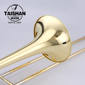 Marca China Taishan, cuerpo de latón, laca dorada, tono de Color, trombones tenor Bb - Product Image 5
