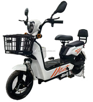 Motor tanpa sikat lipat, 350W 48V skuter dua roda tahan lama ban 14 inci Hub Motor 3 kecepatan tahan air bingkai paduan aluminium