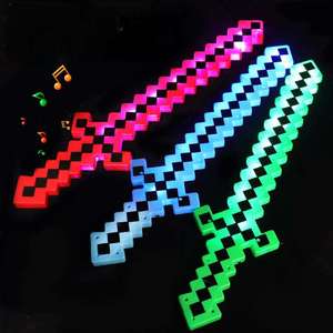 Espada LED Pixel, Venta al por Mayor, Espada Luminosa LED Brillante con Forma de Tiburón, Nuevo Juguete, Espada Larga con Luz LED Intermitente para Fiestas - Product Image 1