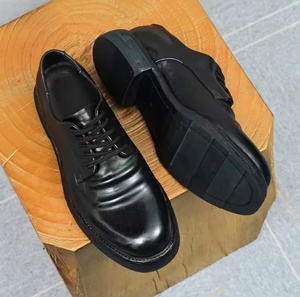 Chaussures de travail pour hommes en cuir véritable faites à la main, style Oxford, imperméables, antidérapantes, légères, pour le bureau et les occasions formelles, Evergreen - Product Image 3