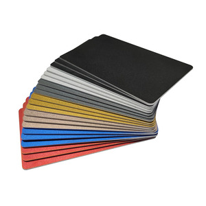 0.8mm 1.0mm Thick Custom Scratch Resistant Colorful Blank Sandblasted Anodized Aluminum Metal Visiting Nameplates Business Cards - Product Image 5