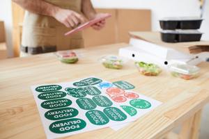 New type of self-adhesive, strong waterproof, environmentally friendly label <b>stickers</b> for food and groceries - Custom printing f - Product Image 6