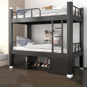 Lits Superposés Métalliques en Acier pour Adultes, Dortoir Étudiant et Appartement Scolaire, avec Meuble à Chaussures - Product Image 5