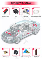 Kits de Conversión Completos de GLP de 5ª Generación para Autos ACT de 4 Cilindros, Kit de Gas para Combustible Dual