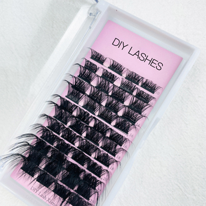 25mm C D DD Individual Cluster Eyelashes DIY Segment Lashes With Bond and Sealant with private labels