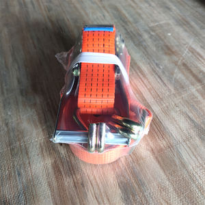 Sangles à cliquet à double crochet en J <span class=keywords><strong>2</strong></span> pouces x 10 m, résistance à la rupture de 5000 kg, sangles de fixation robustes pour le transport de marchandises, les plateformes, les remorques - Product Image 2