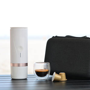 Cafetera portátil de viaje para acampada, máquina de café portátil de 12v con usb para coche - Product Image 1