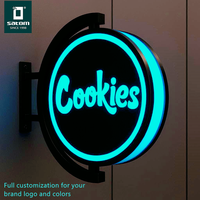Boîte lumineuse publicitaire rotative à LED de forme personnalisée avec une luminosité élevée pour l'affichage de la marque de vente au détail