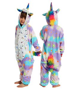 Pijamas informales de dibujos animados de unicornio y leopardo para mujeres y niños, mono de verano, ropa de salón Kigurumi, camisones, patrón de <span class=keywords><strong>disfraz</strong></span> - Product Image 1
