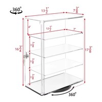 Caja de exhibición de trofeos de acrílico creativa de alta calidad personalizada al por mayor de fábrica con grabado láser para coleccionistas, soporte para bolsos y gafas