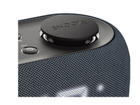 Réveil double alarme avec grand écran LED blanc de 1,2 pouces, radio FM, charge USB, projecteur et haut-parleur mono intégré