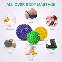 Outil de relaxation musculaire de point d'acupuncture de boule de massage de yoga noire de haute qualité de 9cm